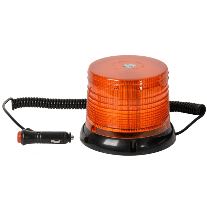 ROTACIJSKA LAMPA 12V 24V LED MAGNETNA ZA SPAJANJE U UTIČNICU ZA CIGARETE VISINA 17CM