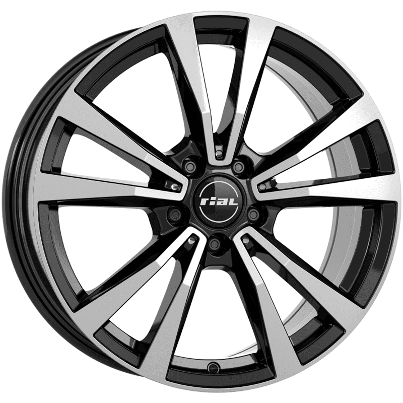 FELGE A19 5x112 ET49 9.0x19 RIAL M12 ECE crna prednja polirana 66.6 (MB C-Klasse, C-Klasse T-modell, E-Kl