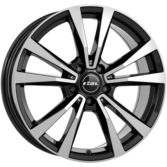 FELGE A19 5x112 ET49 9.0x19 RIAL M12 ECE crna prednja polirana 66.6 (MB C-Klasse, C-Klasse T-modell, E-Kl