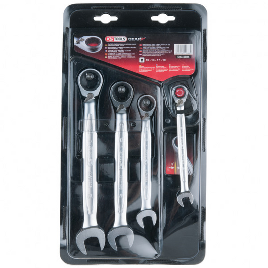 GEARPLUS GARNITURA KLJUČEVA SA ČEGRALKOM, PREKIDAČKI, 4 DIJELA 503.4604 KS TOOLS