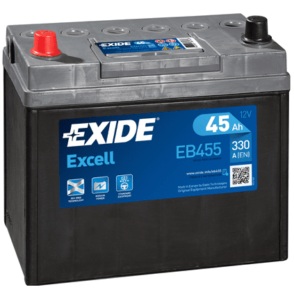 AKUMULATOR EXIDE EXCELL EB455 45AH L+ 300A(EN) 237X127X227 ( ID 72528+92938+92939 ) 45AH