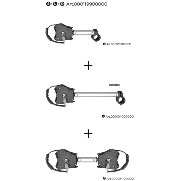 SET DRŽAČA ZA PRIČAVLJIVANJE MENABO KOTAČA (KRATKI + DUGI + DUPLI)