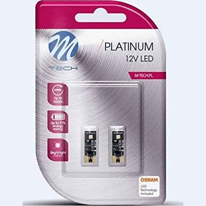 2X ŽARULJA LED 12V 2W MAX 200LUM W5W COOL WHITE -HLADNO BIJELA S CANBUS W2.1X9.5D MTECH