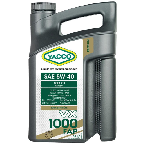 ULJE YACCO VX 1000 FAP 5W40 5L