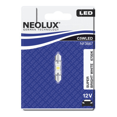 žarulja LED Neolux 12V solfit  36mm 6700K, 0,5WSV8.5-8 blister jednojni