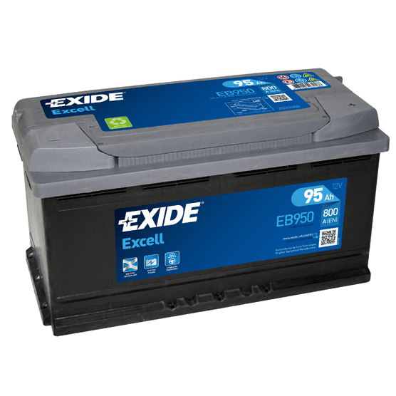 BATERIJA EXIDE EXCELL EB950 95AH D+ 800A(EN) 353X175X190 95AH AKCIJA