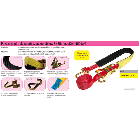 KONEKTOR TRAKE 3042-3T025OE ZA AUTOMOBILE LOOP LC=1.500DAN, M3KP, 1XKO, 1XKE , CT LOOP L=2.5M,