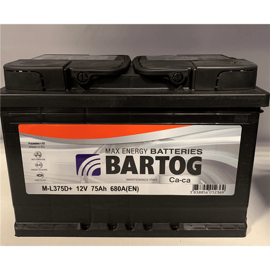 AKUMULATOR BARTOG M-L375D+ 75AH D+ 680A(EN) 275X175X190