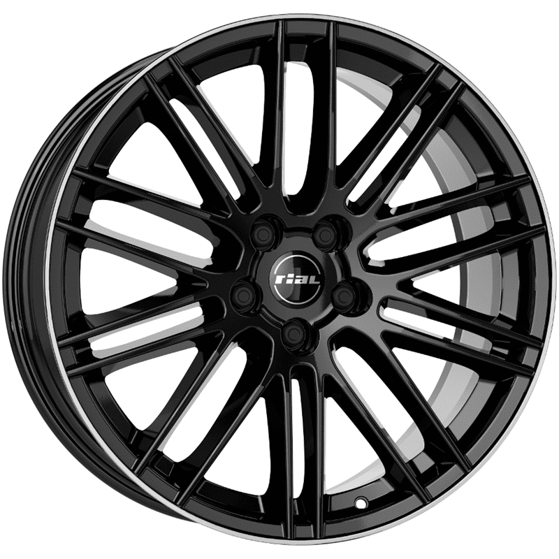 FELGE A21 5X112 ET36 9,5X21 RIAL KIBO X ČRNA POLIRAN ROB 66,5 (BMW X5 (G05), X6 (G06), X7 (G07))