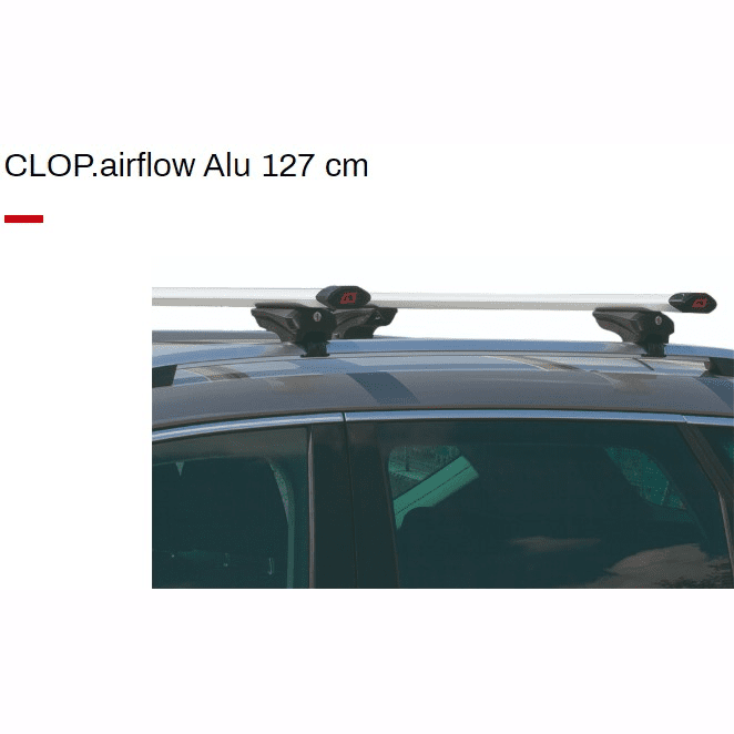 KROVNI NOSAČ G3 CLOP AIRFLOW ALU (127 CM) + NOGE ZA INTEGRIRANE I STANDARDNE KROVNE SANKNJE 60.