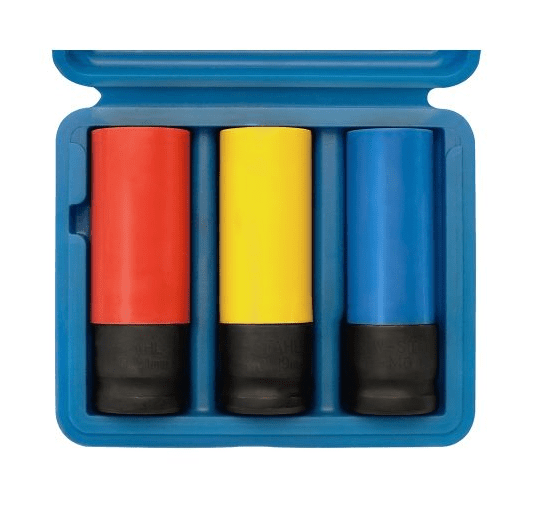 3-DIJELNI SET DUGIH NASADNIH UDARNIH KLJUČEVA 1/2" 17-19-21MM ZA ALUMINIJSKE FELGE SW-STAHL 07870L