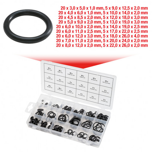 SET O-PRSTENOVA, UNUTARNJI, O 3-22MM, 225-DJELA 970.0180 KS ALATI