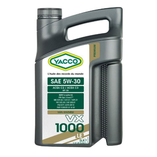 ULJE YACCO VX 1000 LE 5W30 5L