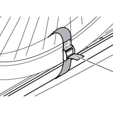 TRAKA SA KOPČOM ZA PRIČVRŠĆIVANJE BICIKLA NA ŠIPKU 40CM MENABO 700003600000