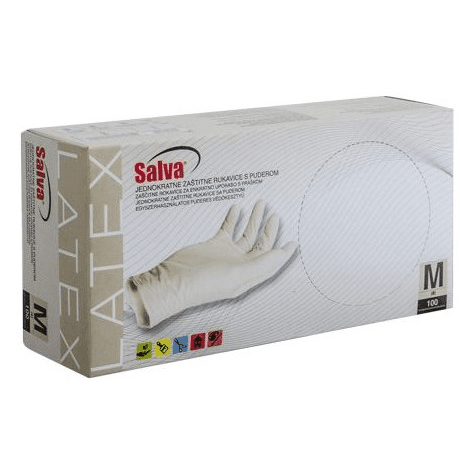 Rukavice LATEX L SALVA 100 kom