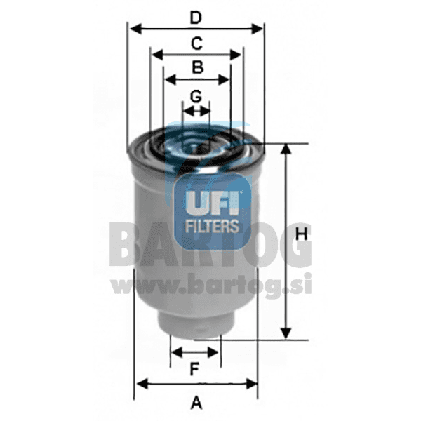FILTER GORIVA UFI 24.443.00