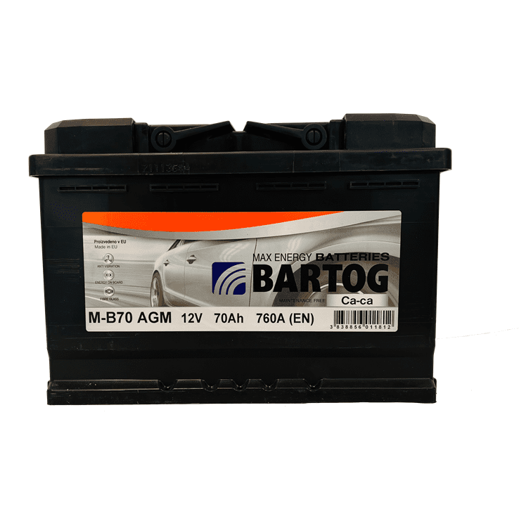 AKUMULATOR BXTREME M-B70AGM 70AH D+ 760A(EN) 278X175X190 = AGM