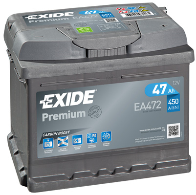 BATERIJA EXIDE PREMIUM EA472 47AH D+ 450A(EN) 207X175X175 44AH-45AH-47AH