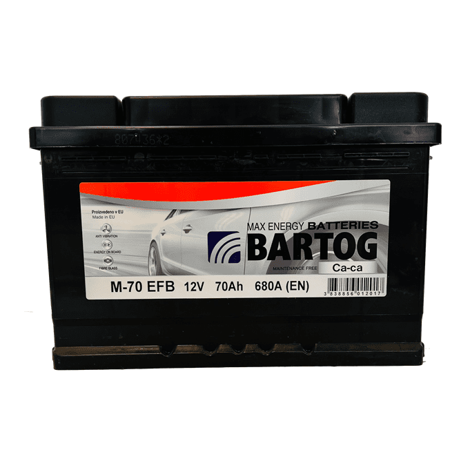 BATERIJA BXTREME M-70EFB 70AH D+ 680A(EN) 278X175X190 = EFB