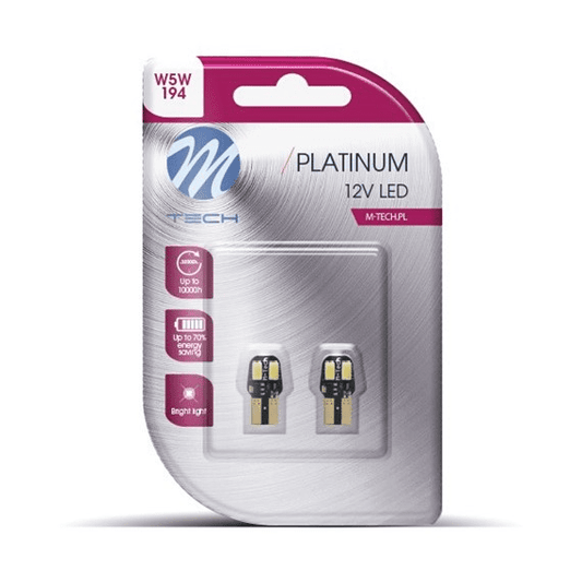 2X ŽARULJA LED 12V 1,8W W5W BIJELA -BIJELA S CANBUS W2.1X9.5D MTECH