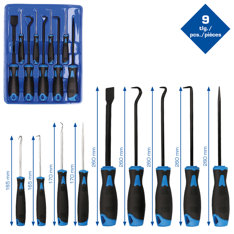 SET ALATA TAB-SCRAPER, 9 DJELA BT542010 BRILLIANT TOOLS