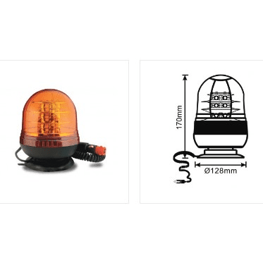 Rotirajuće svjetlo 18xLED*3W R65 R10 magnetna baza 12V/24V LW0028-ALR-2 KAMAR