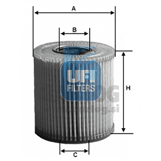 FILTER ULJNI UFI 25.001.00