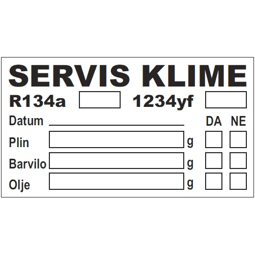 NALJEPNICA INT275880SLO ALU "KLIMA" 50 KOM/BRT - SLO