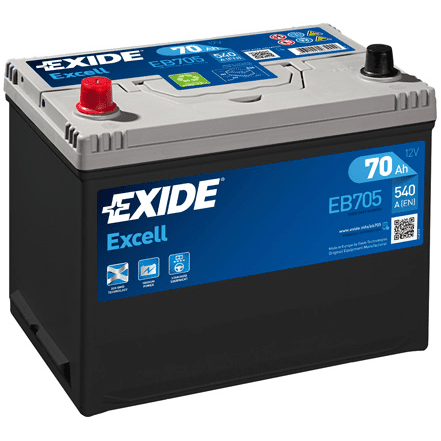 BATERIJA EXIDE EXCELL EB705 70AH L+ 540A(EN) 270X173X222