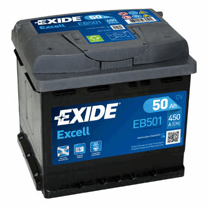 AKUMULATOR EXIDE EXCELL EB501 50AH L+ 450A(EN) 207X175X190 50AH