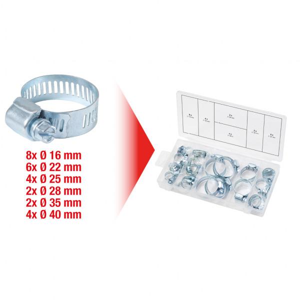 STEZALJKA ZA CIJEV SET O 16-40MM, 26 KOMADA 970.0070 KS TOOLS