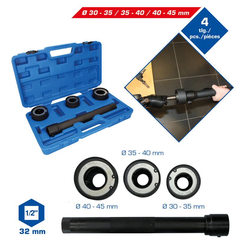 SET ALATA ZA POTISNE ŠIPKE OD 4 DIJELA BT661350 BRILLIANT TOOLS