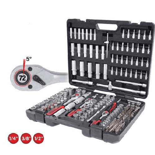 1/4"+ 3/8" + 1/2" SET NASADNIH KLJUČEVA, 195 DIJELA 917.0795 KS ALATI