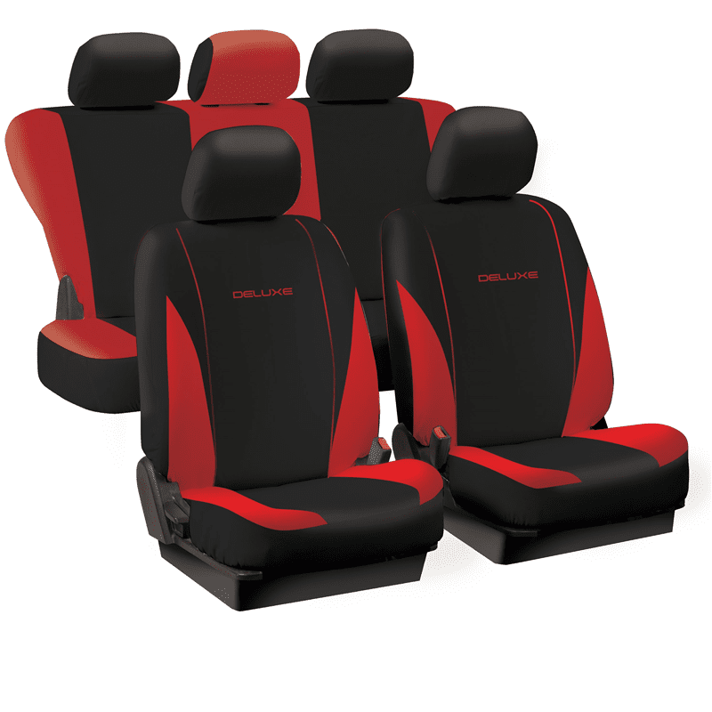 DELUXE NAVLAKA ZA SJEDILA CRVENA/CRNA 11 KOM