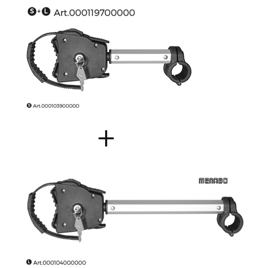 SET DRŽAČA ZA PRIČAVLJIVANJE MENABO KOTAČA (KRATKI + DUGI)