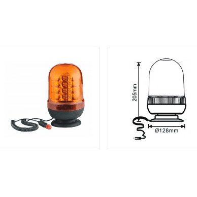 ROTACIJSKO SVJETLO 24XLED*3W R65 R10 MAGNET ALR0018-2 KAMAR