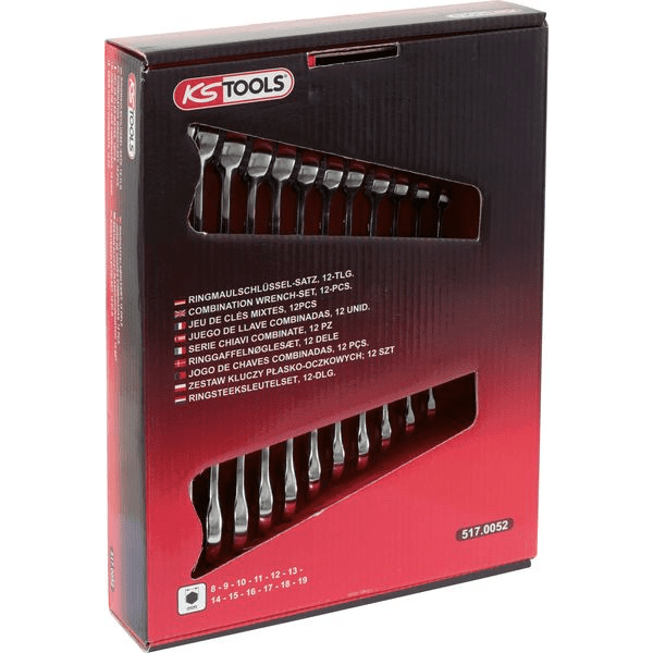 GARNITURA KLASIČNIH OTVORENIH KLJUČEVA, KRATKI, 12-DIJELNI, 8-19MM 517.0052 KS TOOLS