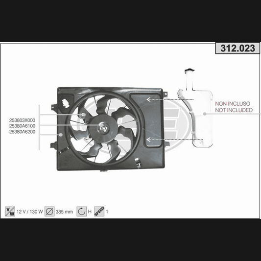 VENTILATOR HLADILNIKA 4S 312.023 = 25380A6100