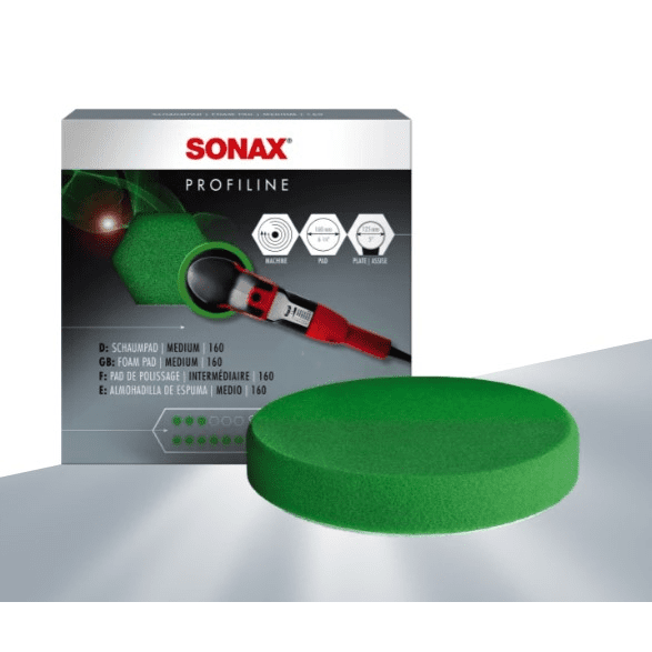 SPUŽVICA ZA POLIRANJE - ZELENA / SREDNJE TVRDA 160MM SONAX PROFILINE 493000