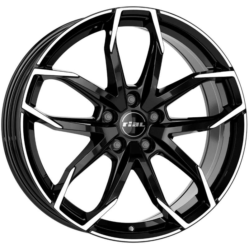 FELGE A17 5X108 ET45 7,5X17 RIAL LUCCA CRNI PRED POLIRANI 70,1 (CITROEN, FORD, JAGUAR, LANDROVER, OPEL)