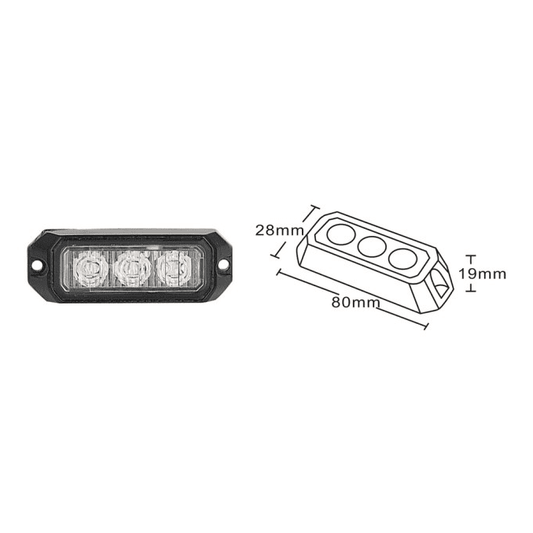 TREPTAJUĆE LED SVJETLO (3X) NARANČASTO KAMAR LW0023-1