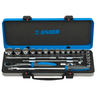 UNIOR GARNITURA NASADNIH KLJUČEVA 611944 1/2" I1/4" U PLASTIČNA KAZETA - 190BI6P43