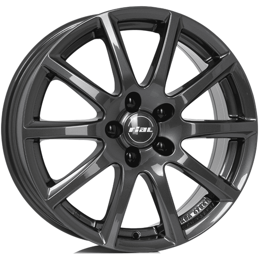 FELGE A15 5X100 ET38 6.0X15 RIAL MILANO TITANIUM 57.1 (AUDI, SEAT, ŠKODA, VW)