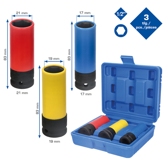 SET ČIVLOVA JAČA VERZIJA ZA ALUMINIJSKE FELGE, 17/19/21 MM, 3 KOMADA BT691005