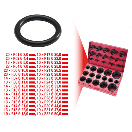 SET O-PRSTENOVA, UNUTARNJI O 3-50MM/R01-R32, 419-DJELA 970.0130 KS ALATI