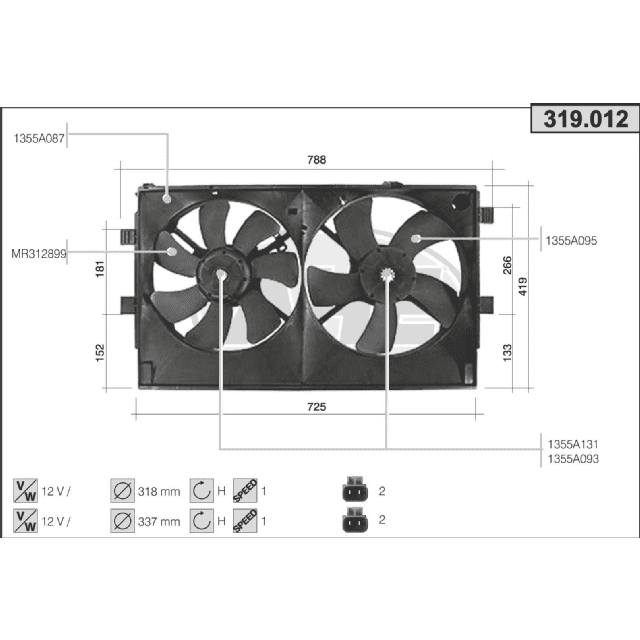 VENTILATOR HLADNJAKA 4S 319.012