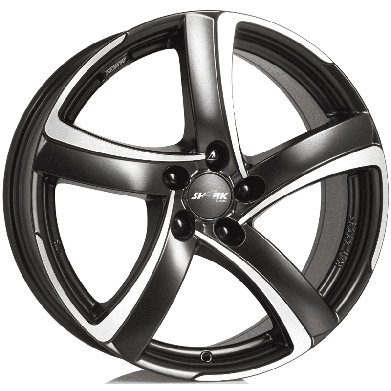 FELGE A17 5X100 ET35 7.5X17 ALUTEC SHARK CRNI PRED POLIRANI 63.3 (AUDI, CHRAYSLER, LEXUS CT, ROVER, SEA