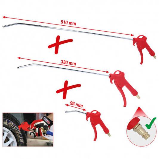 SET PNEUMATSKIH PIŠTOLJA ZA DUHANJE, 3 DIJELA 95-510MM 515.1921 KS TOOLS