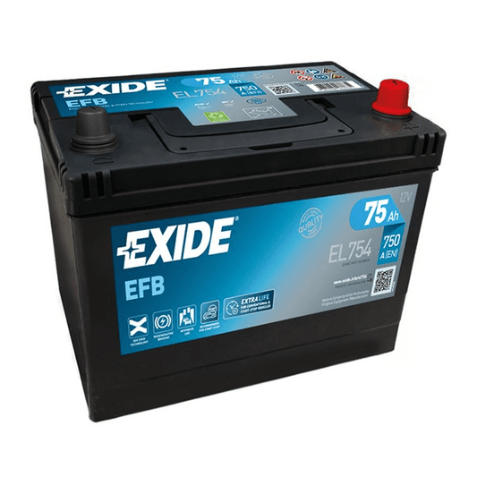 AKUMULATOR EXIDE EFB EL754 75AH D+ 750A(EN) 270X173X222