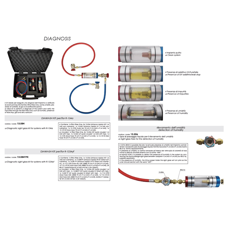 STAKLO KIT ELKE 13.084 ZA PROVJERU SASTAVA KLIMA SUSTAVA